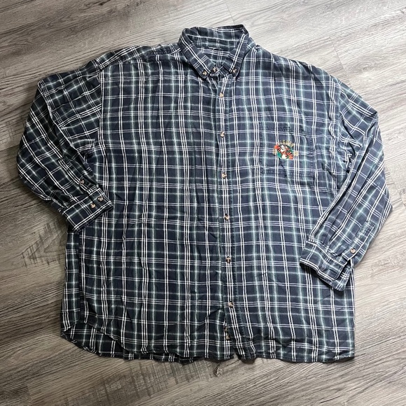 Disney Plaid long sleeve button down Tigger size xxl - Picture 2 of 7